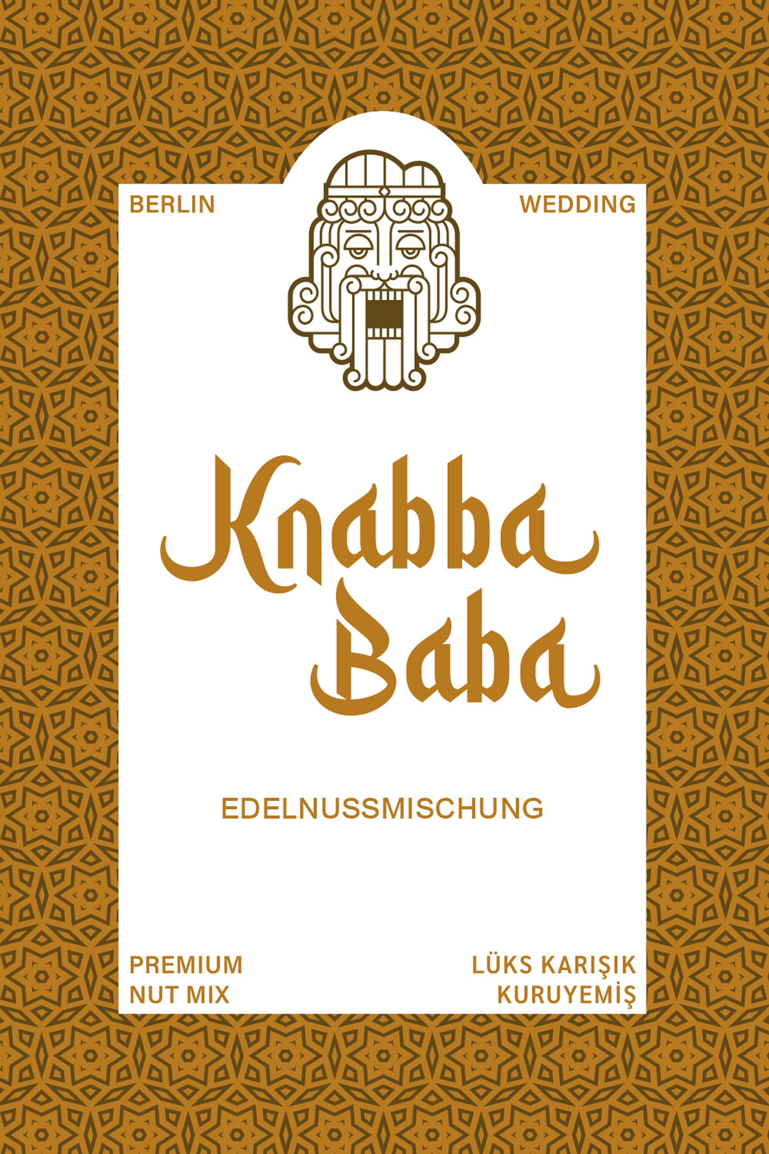Produktetikett für Knabba Baba Edelnussmischung 1000 g