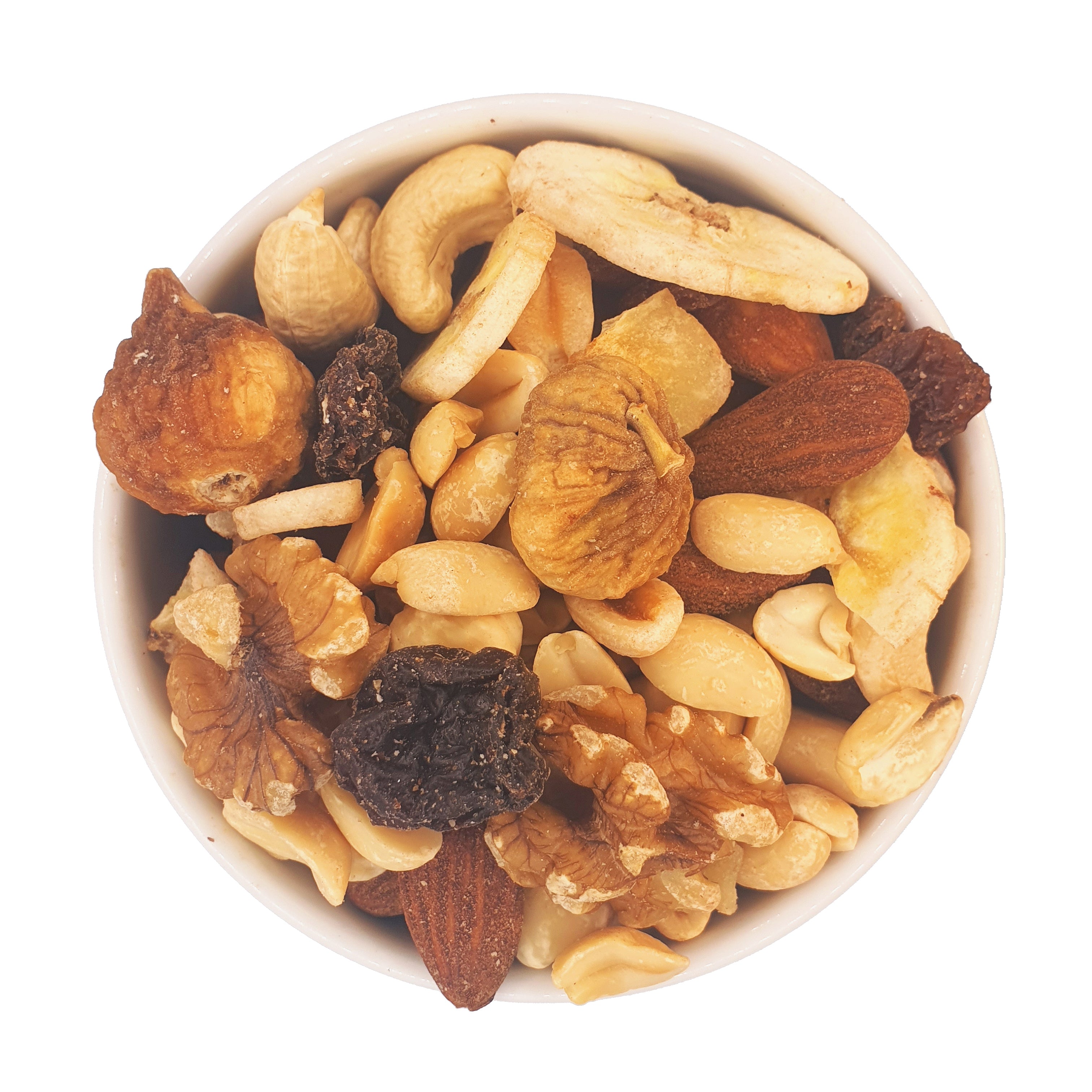 Nussmischung mit Beeren 1 kg in Schale von oben