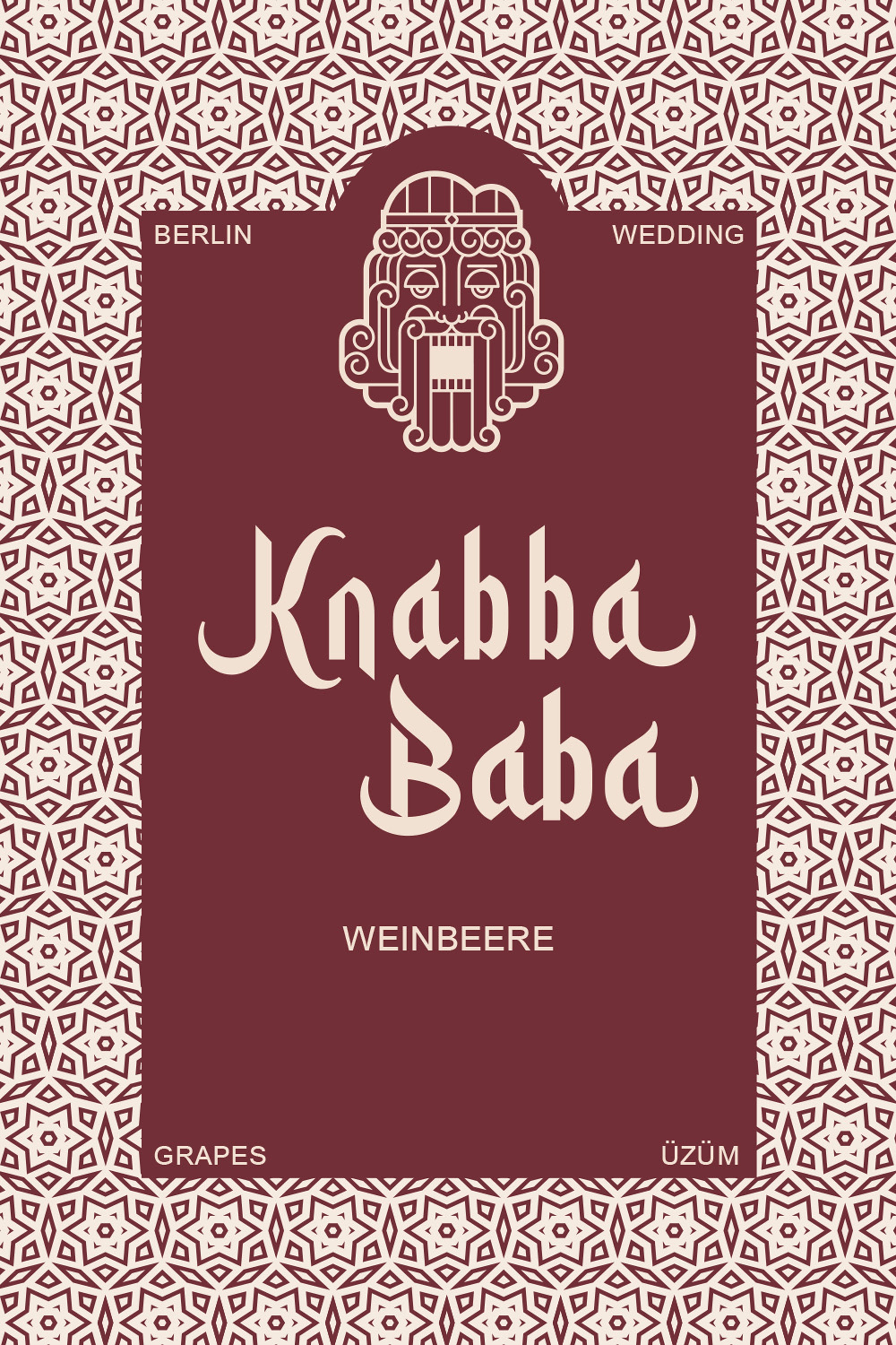 Produktetikett für Knabba Baba Weinbeeren 1000 g