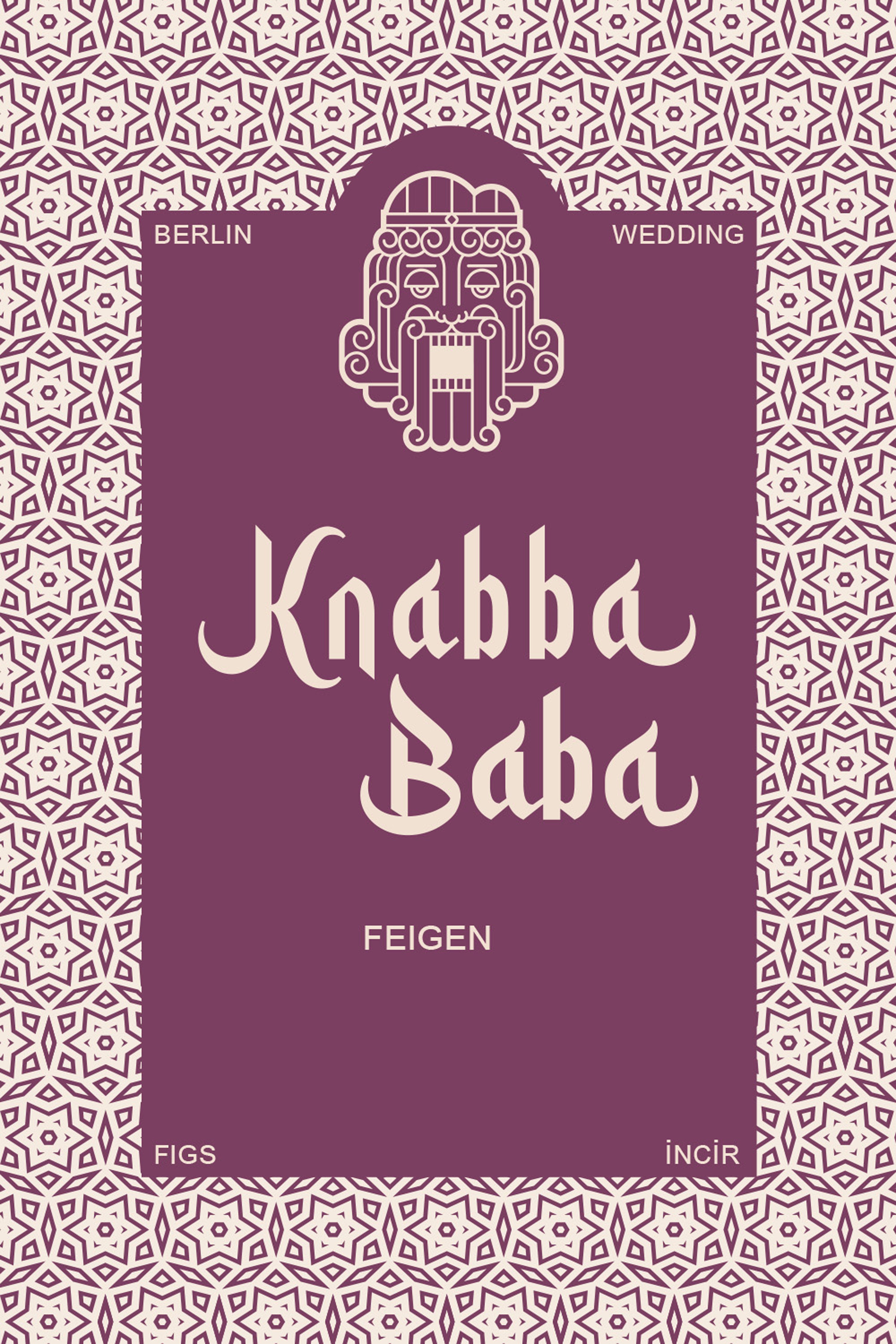 Produktetikett für Knabba Baba Feigen getrocknet 1000 g