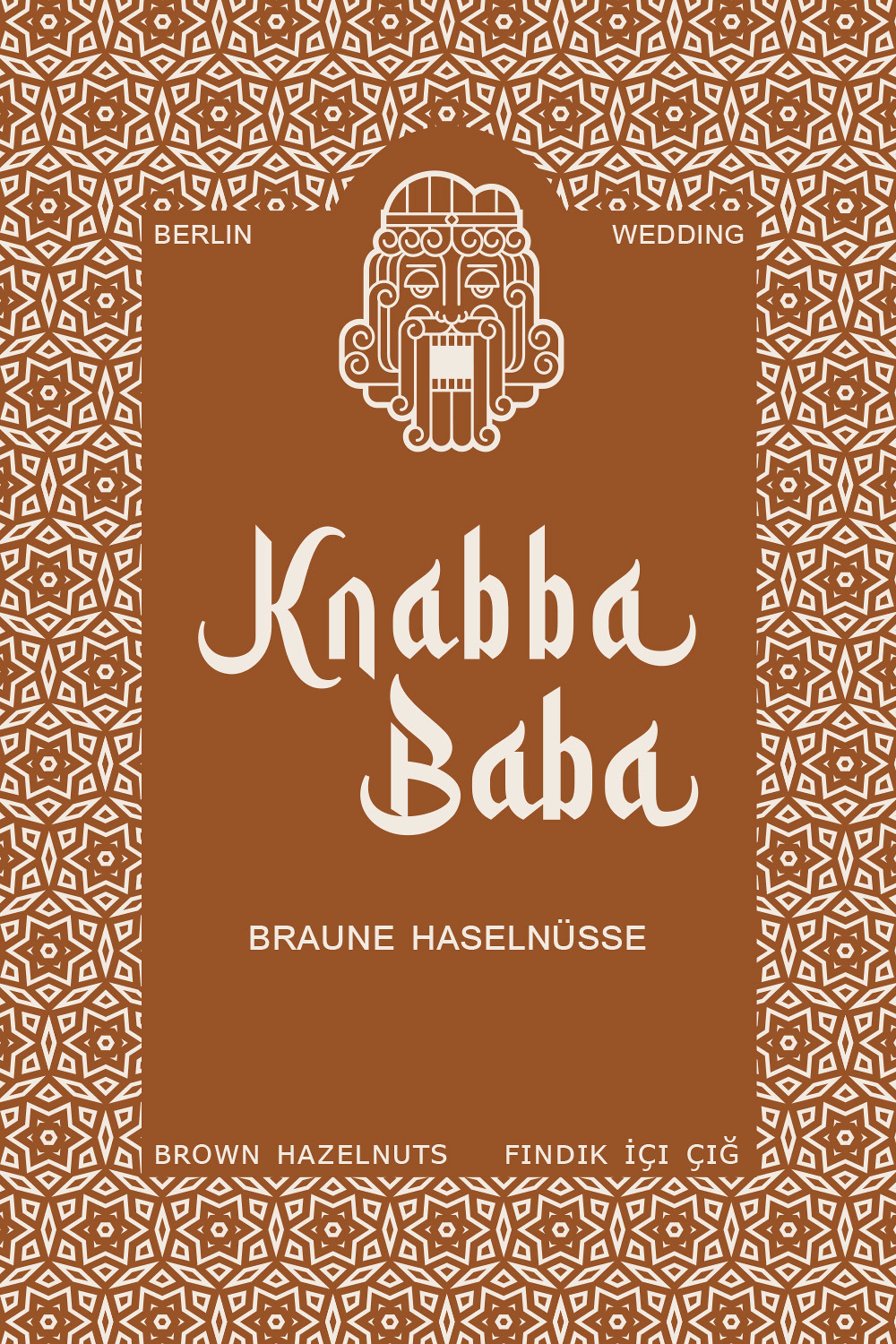 Knabba Baba Produktetikett für Knabba Baba Haselnüsse naturbelassen 1000 g