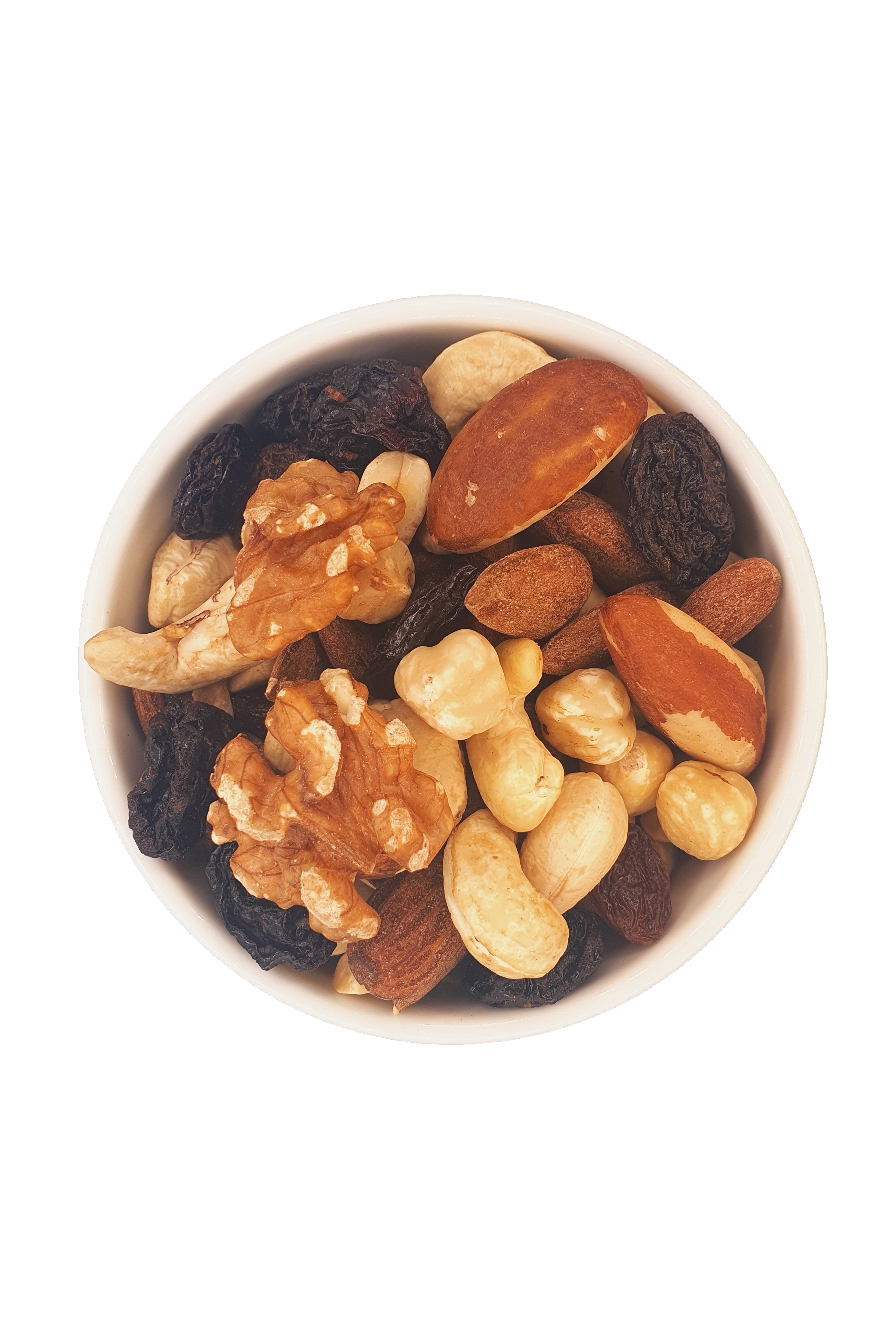 Knabba Baba Studentenfutter Premium 1 kg – gesunder Nussmix mit Mandeln & Cashews in Schale von oben
